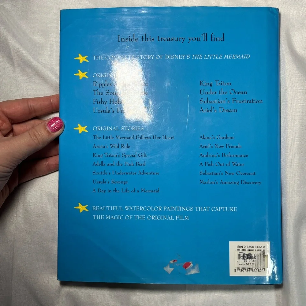 Vtg Disney Little Mermaid‎ Treasury 1993 Hardcover Storybook Ariel Disney Store
